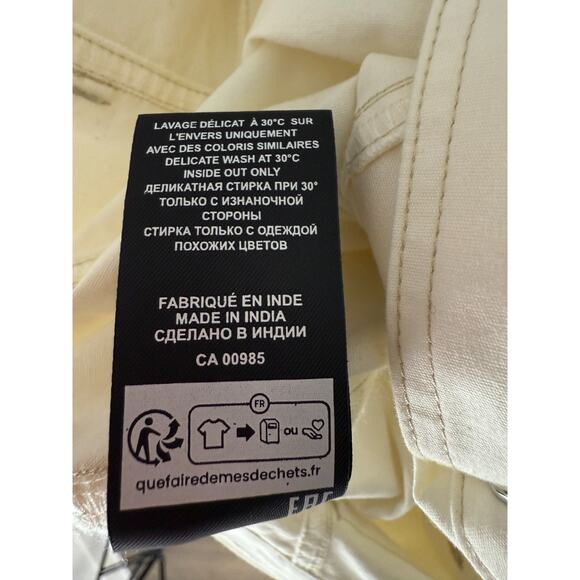 Isabel Marant Etoile Kiara Belted Cotton Poplin Romper Jumpsuit Ecru Sz 4 EU 36 - Picture 11 of 16